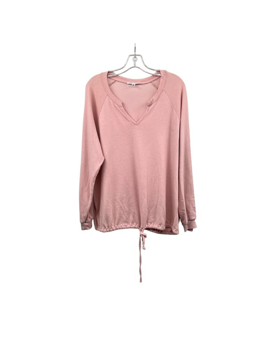 Daily Thread Womens Long Sleeve Top Tie Waist Pink Size 1X
